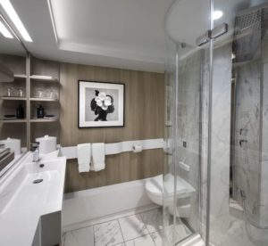 Celebrity Edge Aqua Class Stateroom bathroom