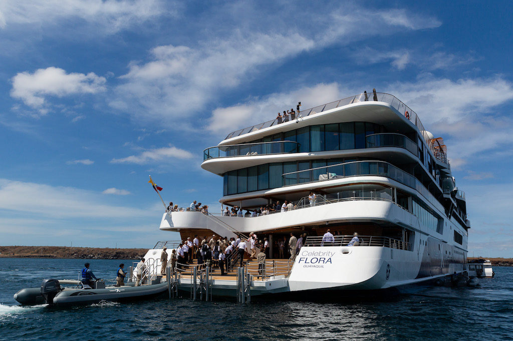 Celebrity Flora embarkation platfprm