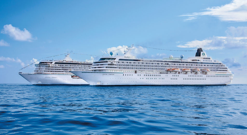 Cruise ships Crystal Serenity and Symphony
