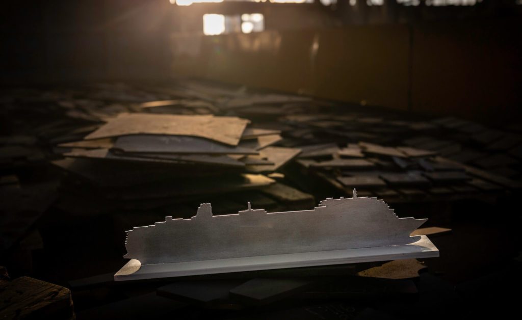 Cunard's steel cutting event