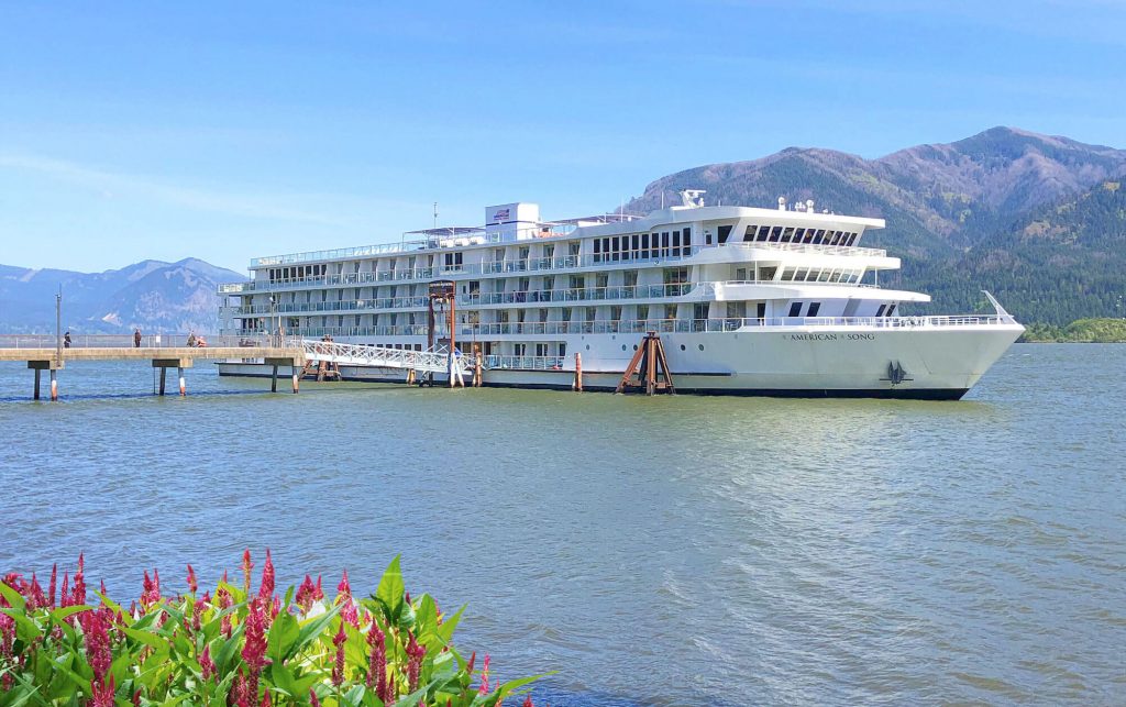 American Song at dock on the Columbia river