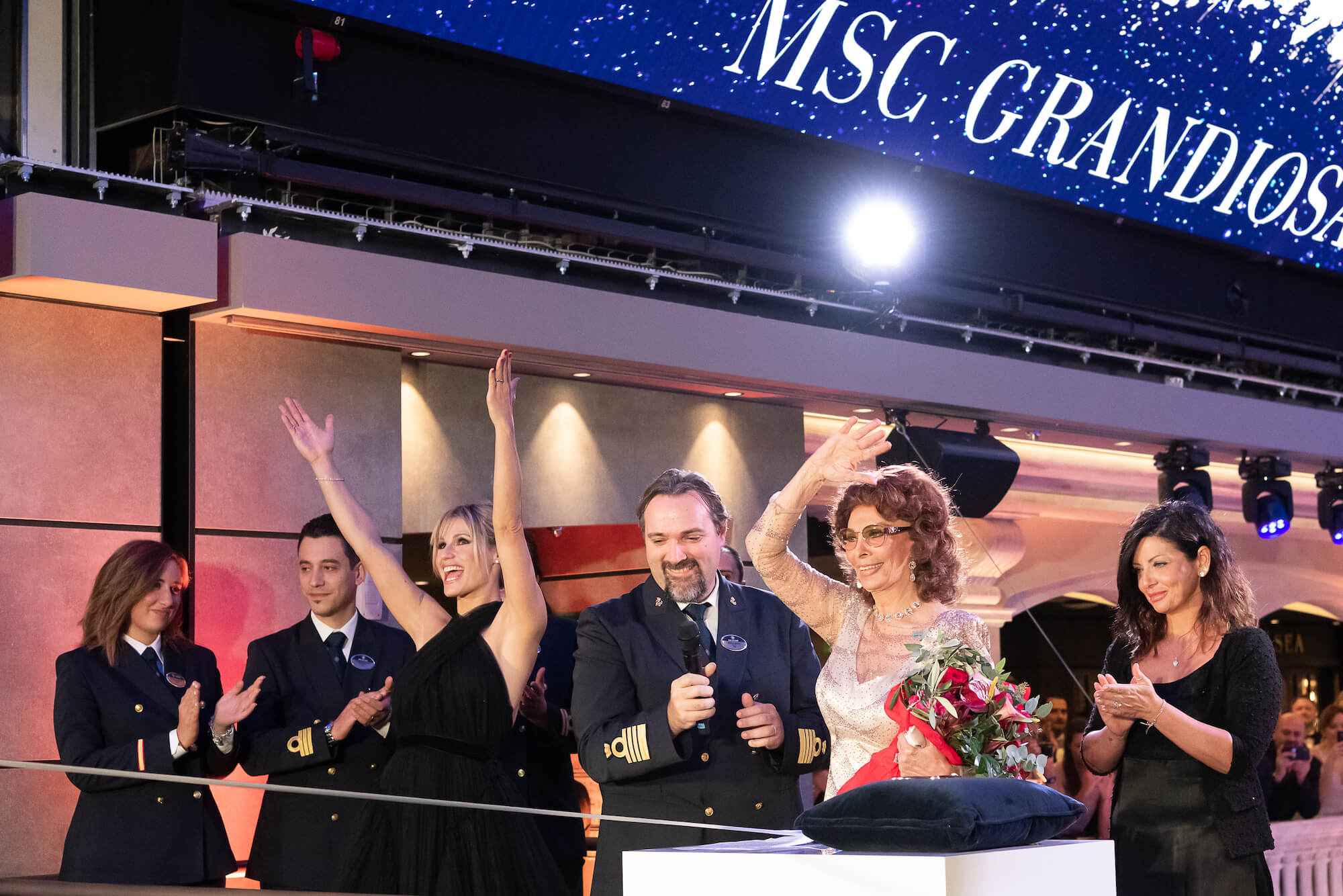 Sophia Loren christens MSC Grandiosa