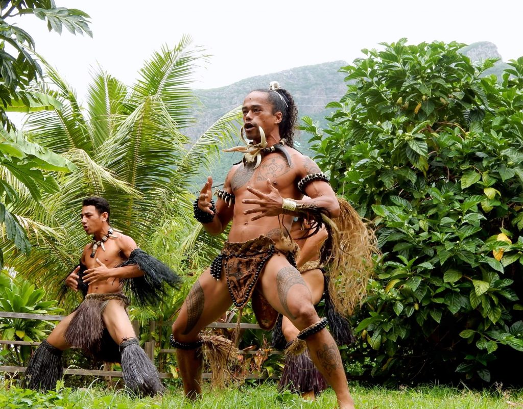Aranui 5 dancers perform in the rarely visited Marquesas island of Ua Pou