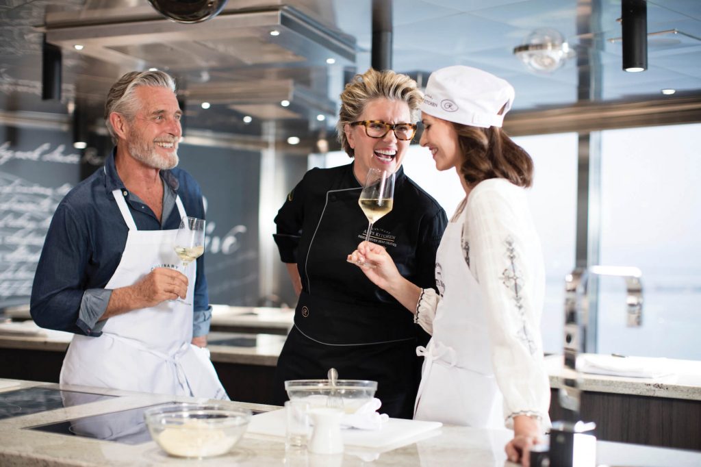 Regent Seven Seas Culinary Arts Kitchen Couple
