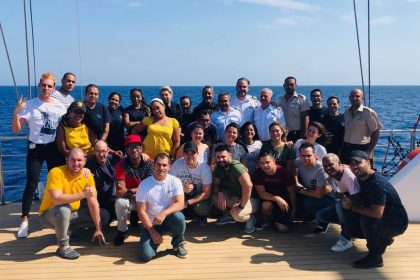 Cuban crew with Variety Cruises
