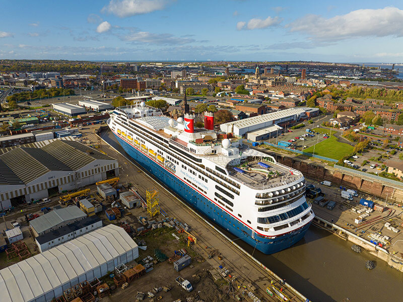 Borealis at the Cammell Laird shipyard
