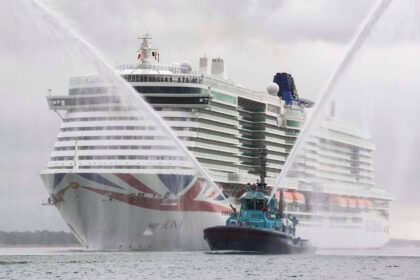Iona arriving in Southampton