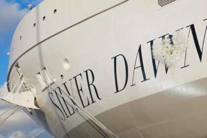 Silver Dawn champagne christening
