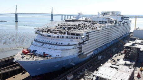 Utopia of the Seas float-out