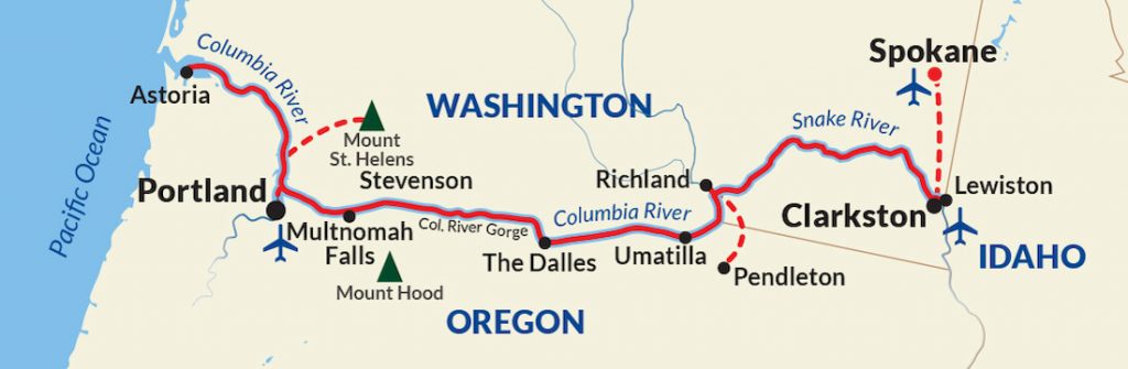 Columbia and Snake River map